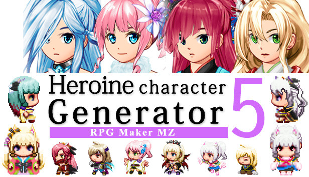 RPG Maker MZ - Heroine Character Generator 5 for MZ Steam capsule image
