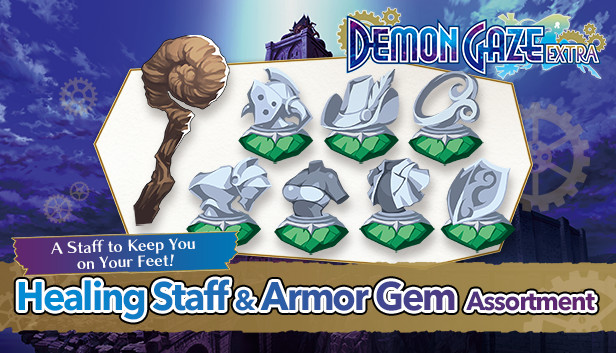 DEMON GAZE EXTRA - Healing Staff & Armor Gem Assortment Steam capsule image