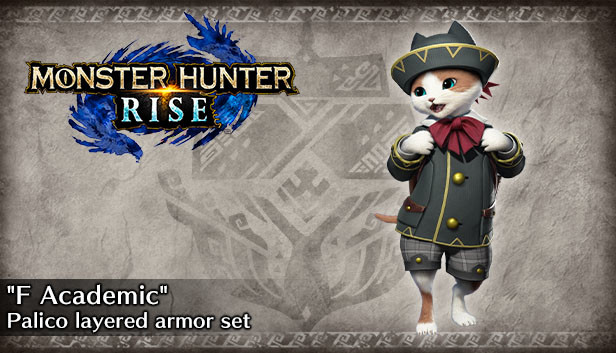 Monster Hunter Rise - "F Academic" Palico layered armor set Steam capsule image