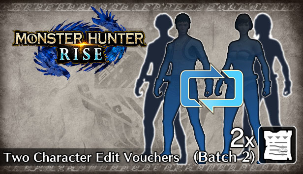 Monster Hunter Rise - Two Character Edit Vouchers (Batch 2) Steam capsule image