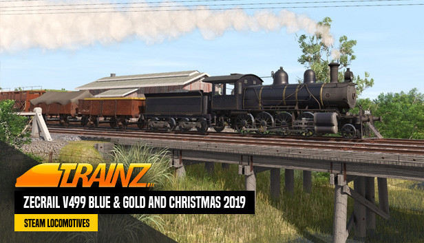 Trainz Plus DLC - ZecRail V499 Blue & Gold and Christmas 2019 Steam capsule image