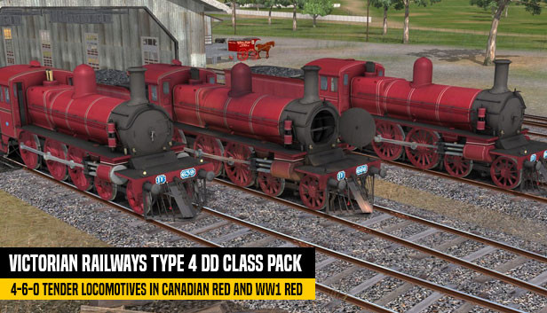 Trainz Plus DLC - Victorian Railways Type 4 DD Class Pack - Canadian Red Steam capsule image