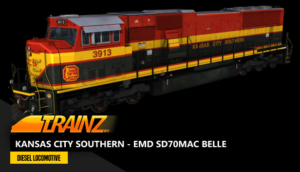 Trainz 2022 DLC - Kansas City Southern - EMD SD70MAC BELLE Steam capsule image