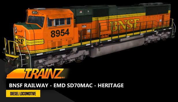 Trainz Plus DLC - BNSF Railway - EMD SD70MAC - Heritage Steam capsule image