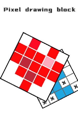 Pixel drawing block cover art