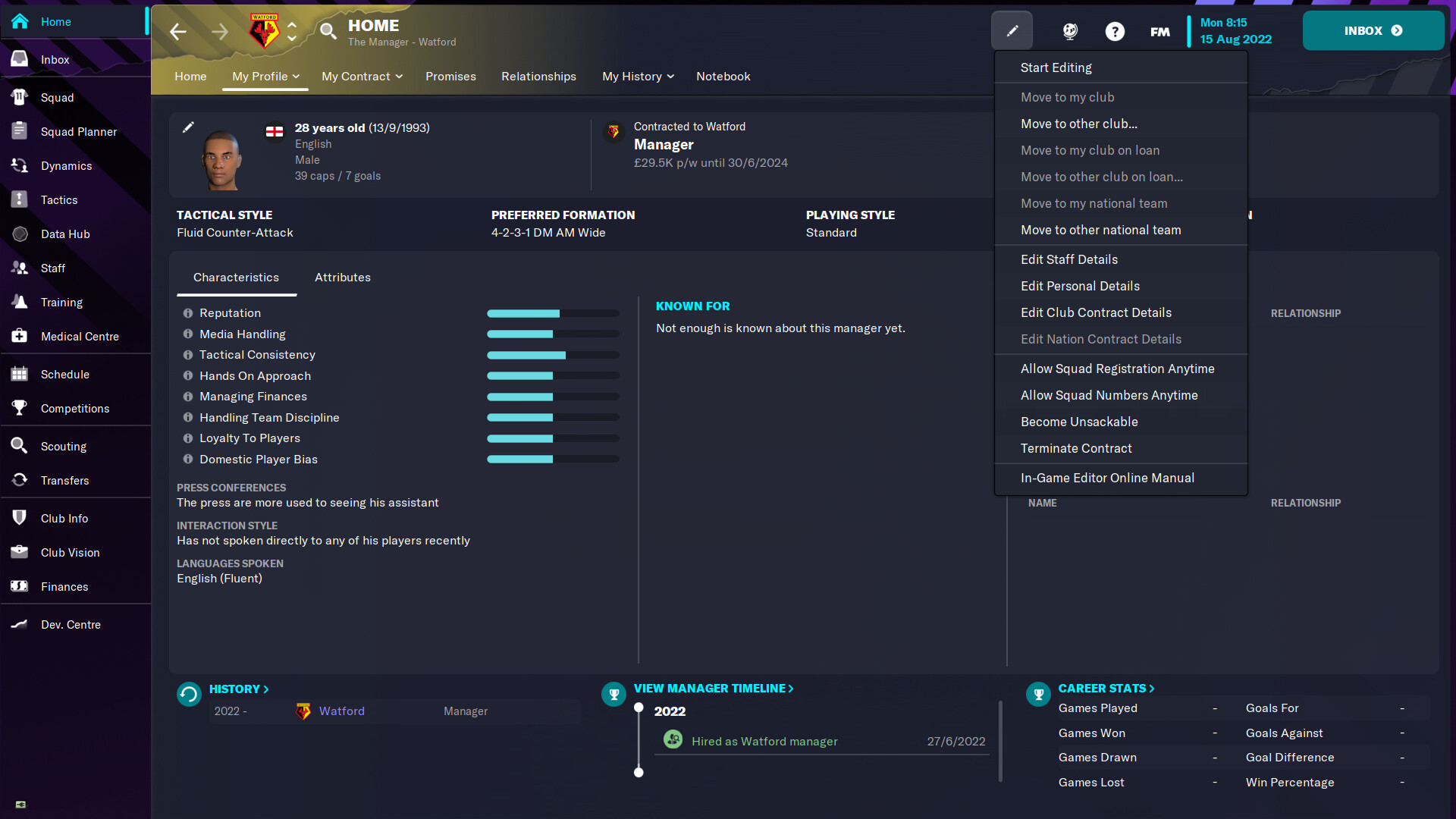 Football Manager 2023 In-game Editor bei Steam