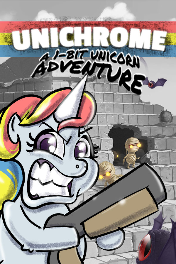 Unichrome: A 1-Bit Unicorn Adventure