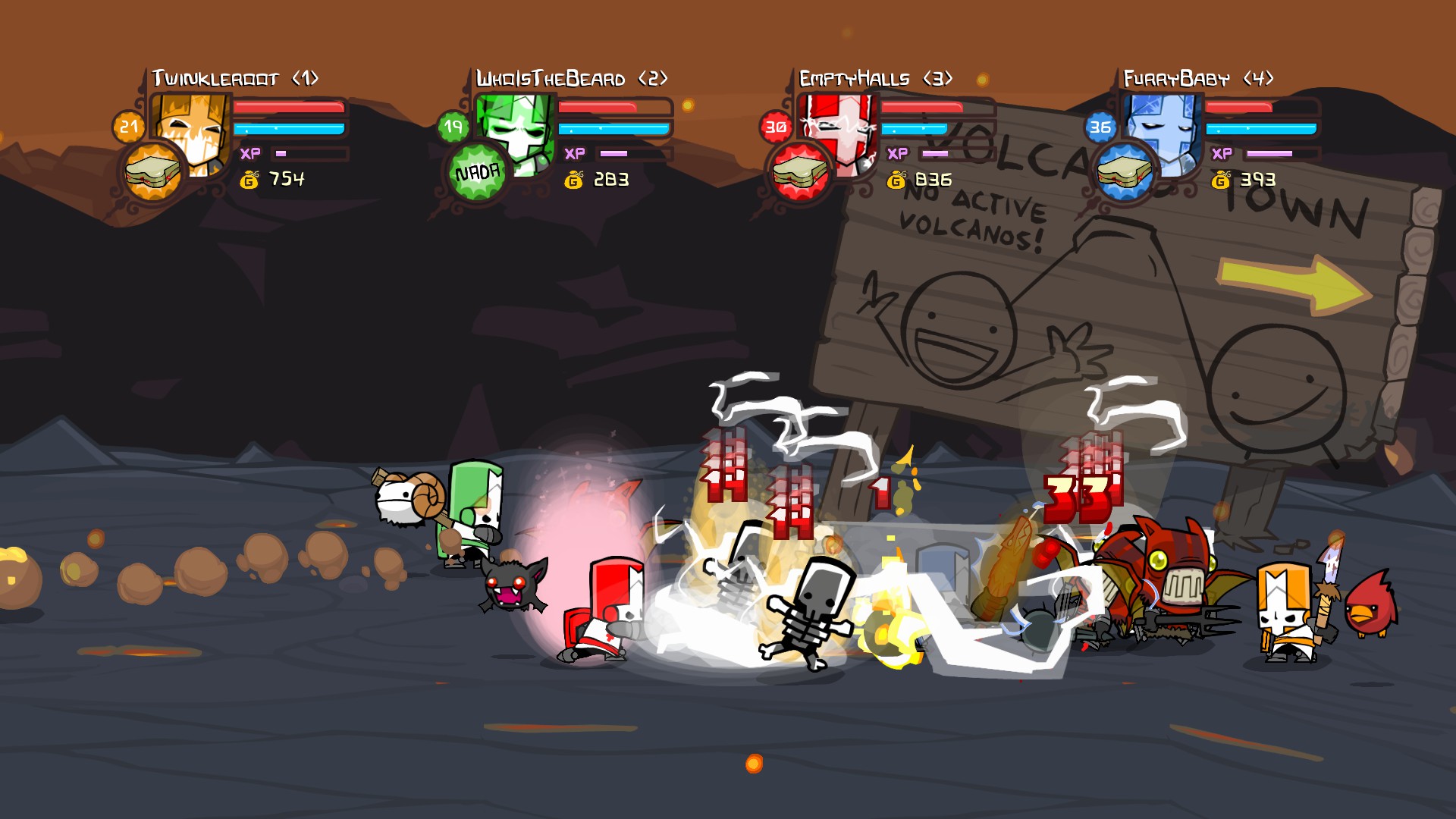 my own take on castle crashers characters with types : r/castlecrashers