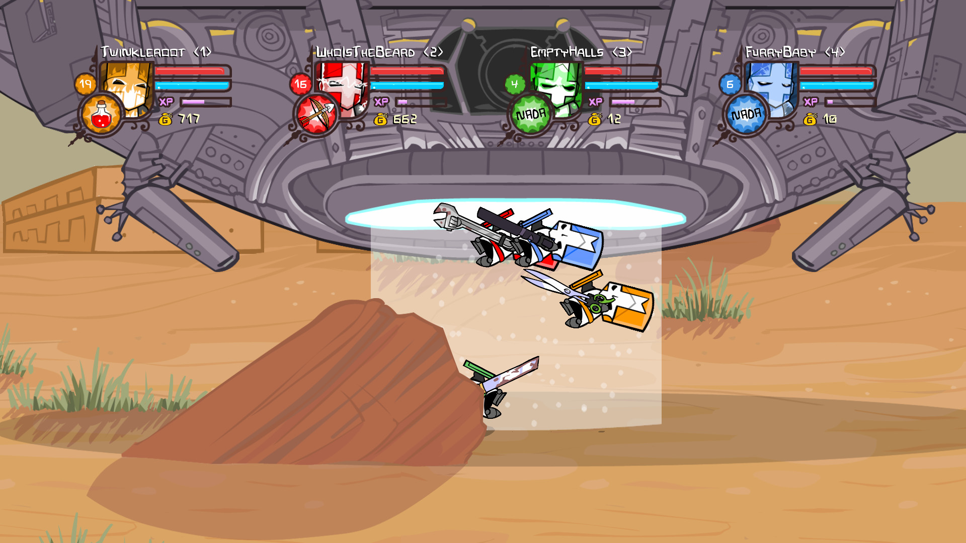 Playing as 2 players simultaneously : r/castlecrashers