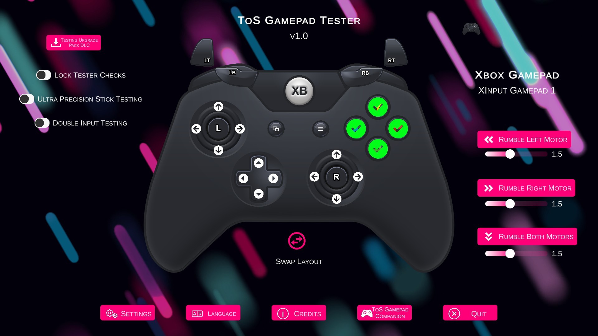 ToS Gamepad Tester on Steam
