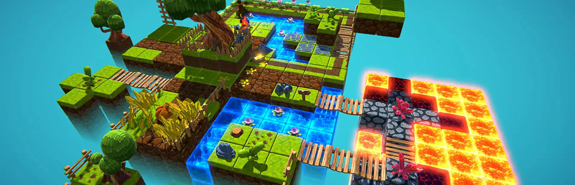 Hidden Cube World Top Down 3d