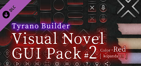 Tyrano Builder - Visual Novel GUI Pack #2 Color-Red [kopanda UI] Steam header image