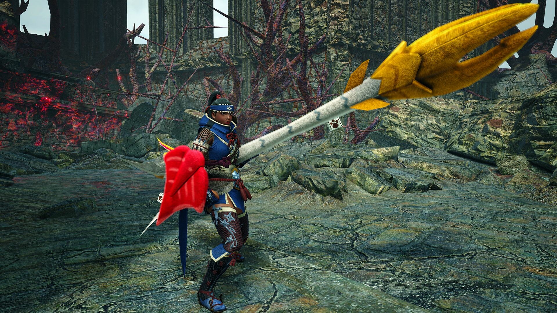Monster Hunter Rise - "Stuffed Malzeno" Hunter layered weapon (Lance ...