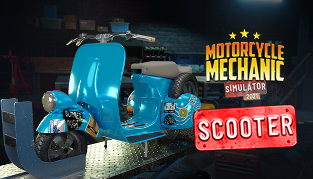 Motorcycle Mechanic Simulator 2021 - Scooter DLC Steam capsule image