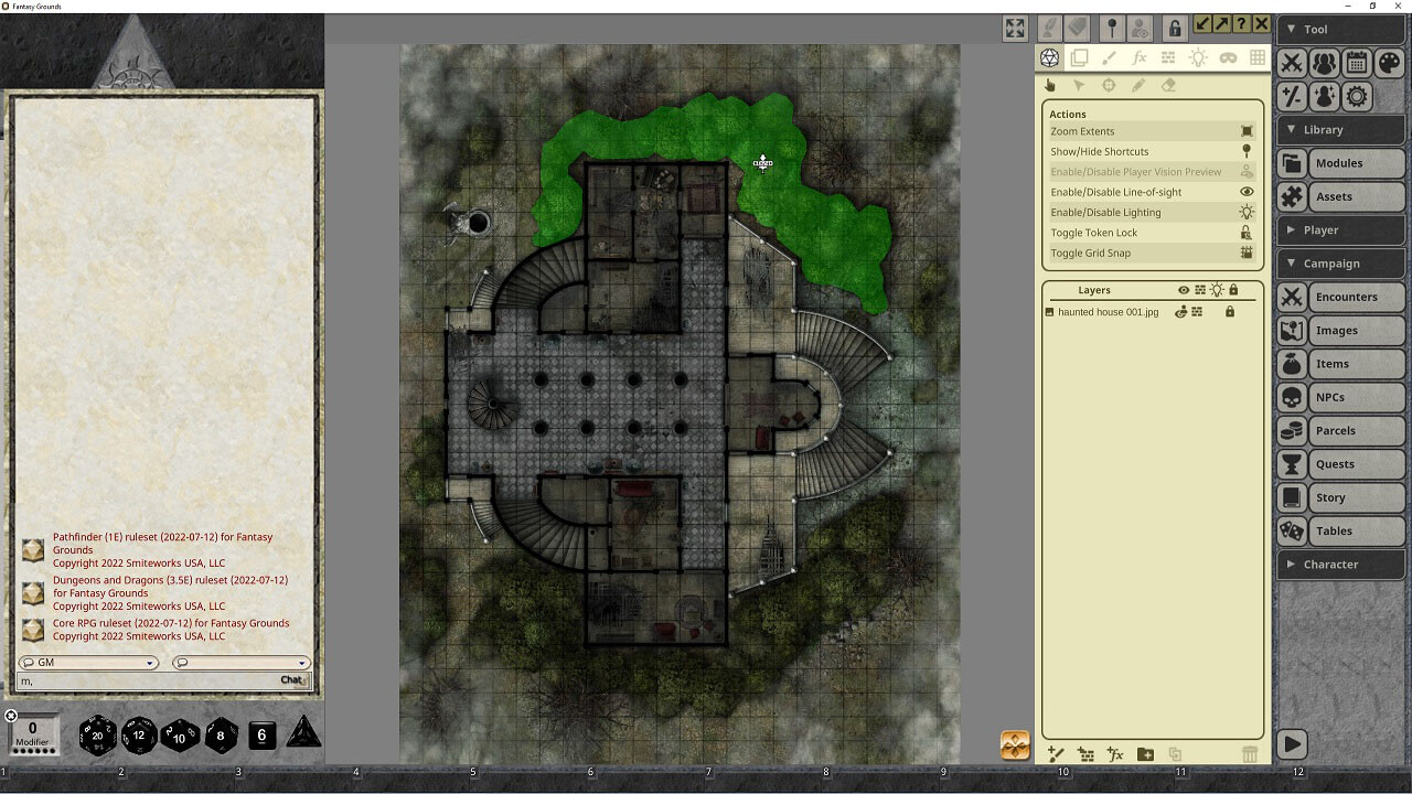 Fantasy Grounds Pathfinder RPG Pathfinder FlipMat Haunted House
