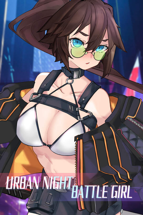 Chica de batalla nocturna urbana