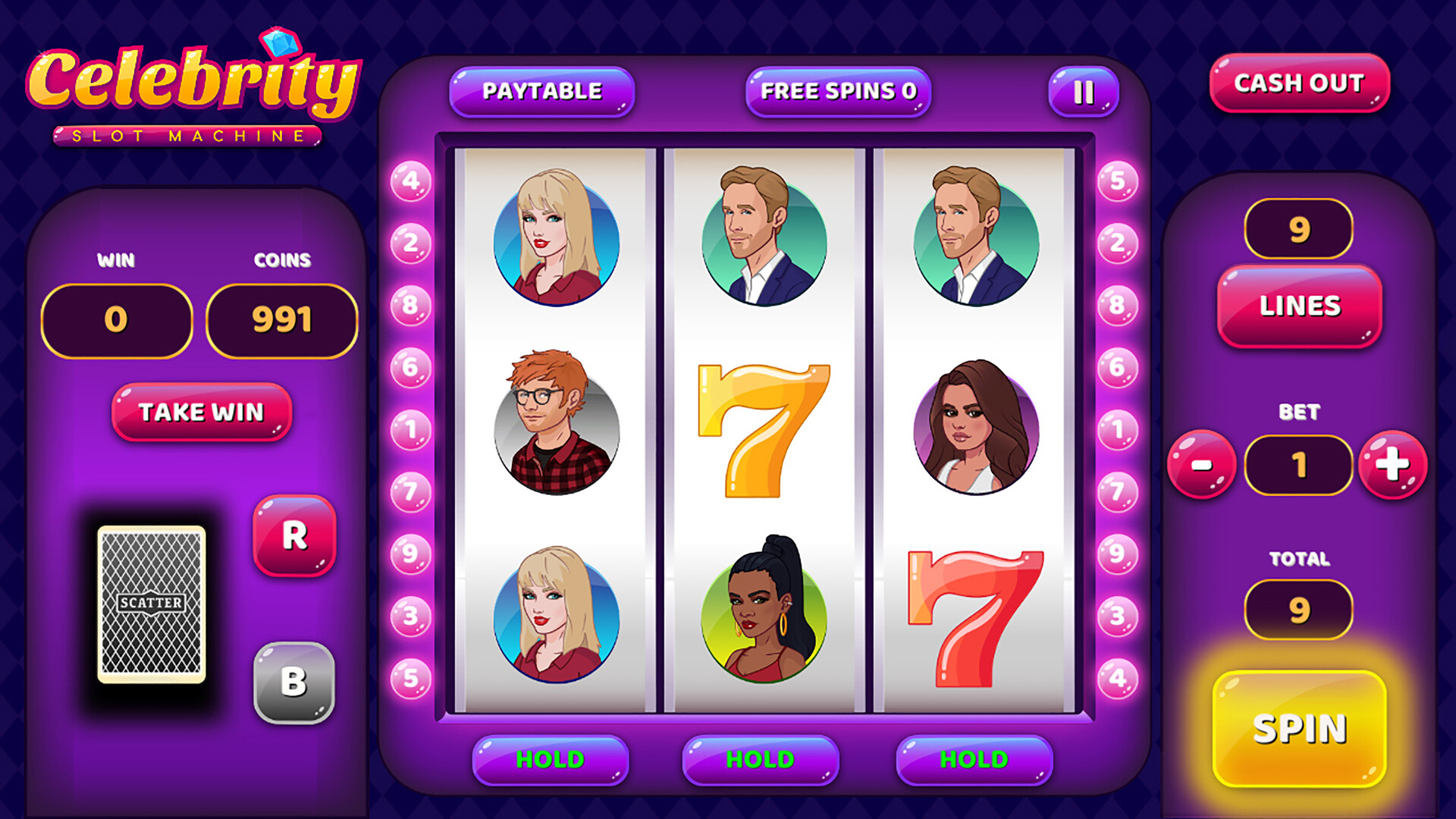 名人老虎机 -Celebrity Slot Machine -游戏截图-好玩游戏库