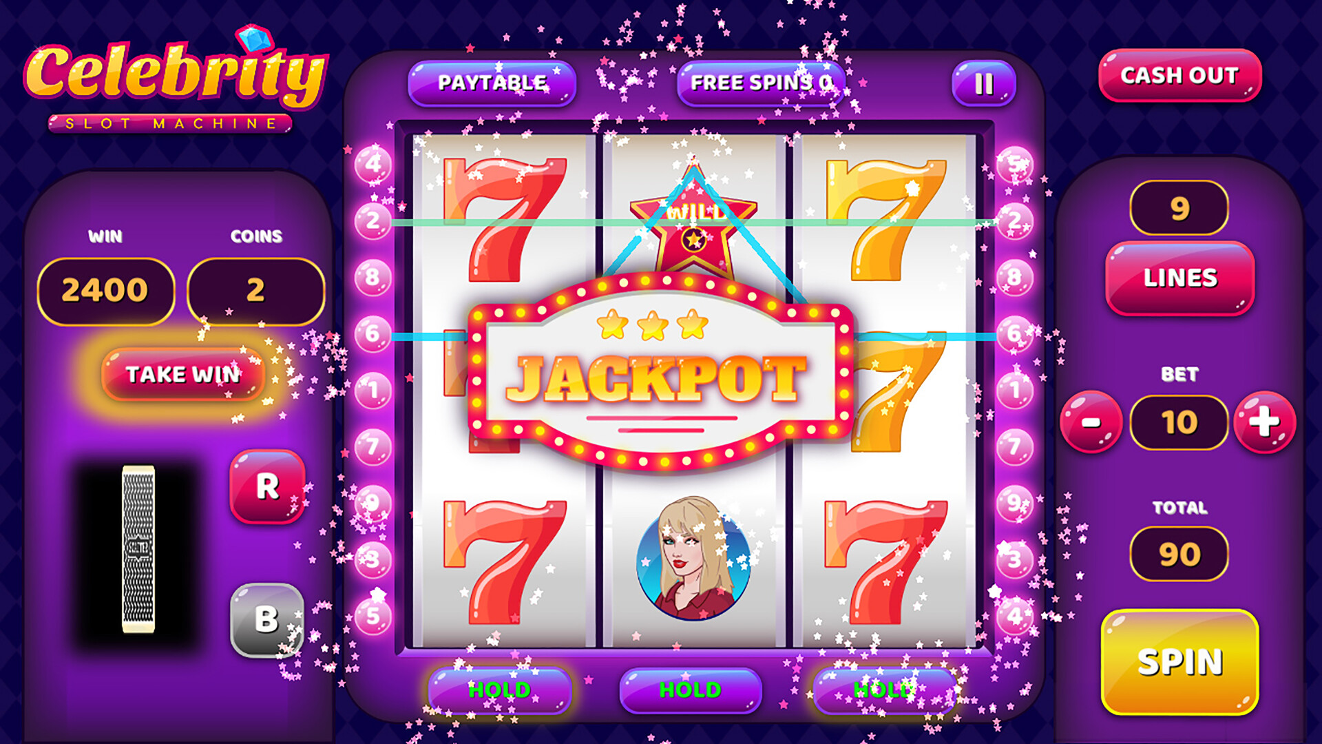 名人老虎机 -Celebrity Slot Machine -游戏截图-好玩游戏库