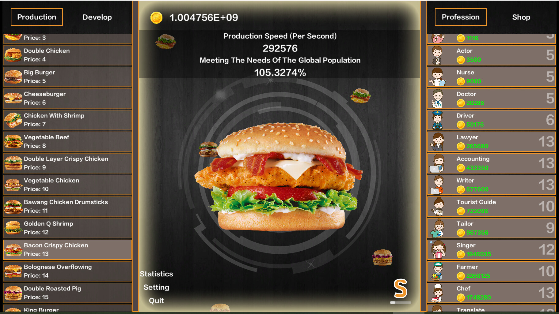 Idle Hamburgers Save the World on Steam
