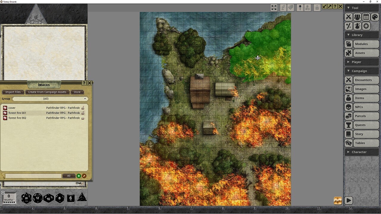 Fantasy Grounds Pathfinder RPG Pathfinder FlipMat Forest Fire