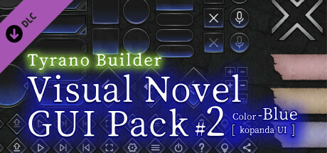 Tyrano Builder - Visual Novel GUI Pack #2 Color-Blue [kopanda UI] Steam header image