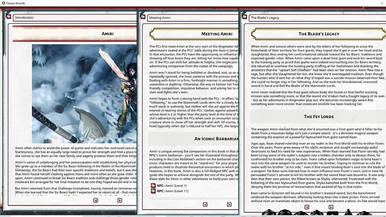 Fantasy Grounds Pathfinder 2 RPG Kingmaker Companion Guide On Steam