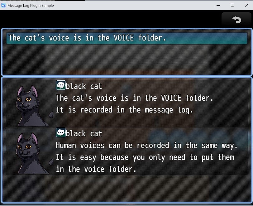 RPG Maker MZ - Message log plug-ins on Steam