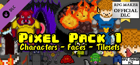 RPG Maker MZ - Pixel Pack 1 Characters - Faces - Tilesets header image