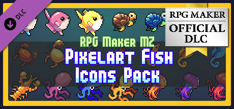 RPG Maker MZ - PIXELART FISH ICONS PACK header image