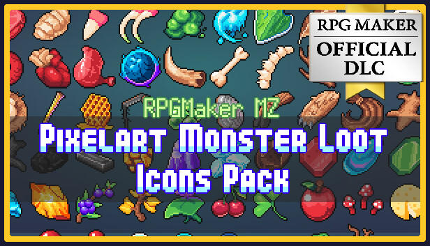 RPG Maker MZ - PIXELART MONSTER LOOT ICONS PACK Steam capsule image