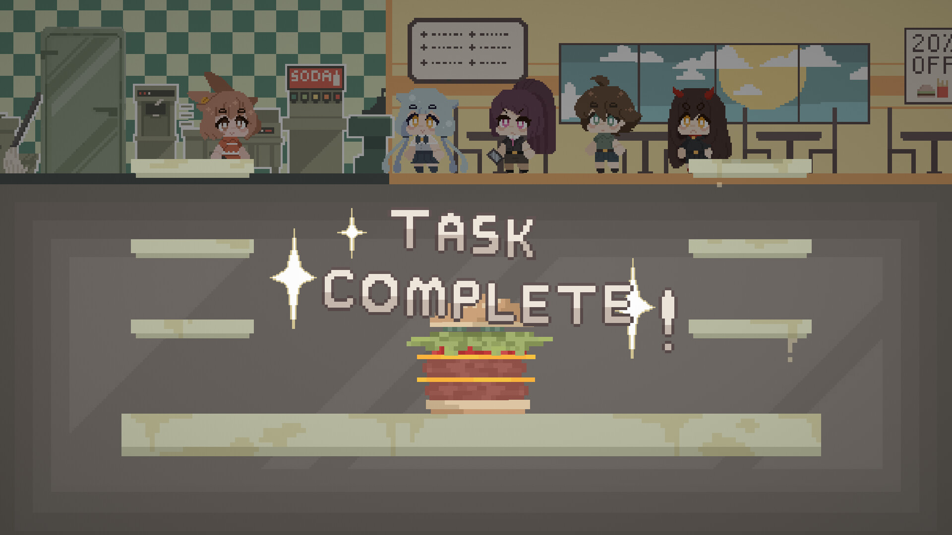 Double Cheeseburger, Medium Fries on Steam