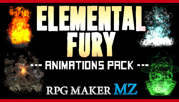 RPG Maker MZ - Elemental Fury Animations Pack Steam capsule image