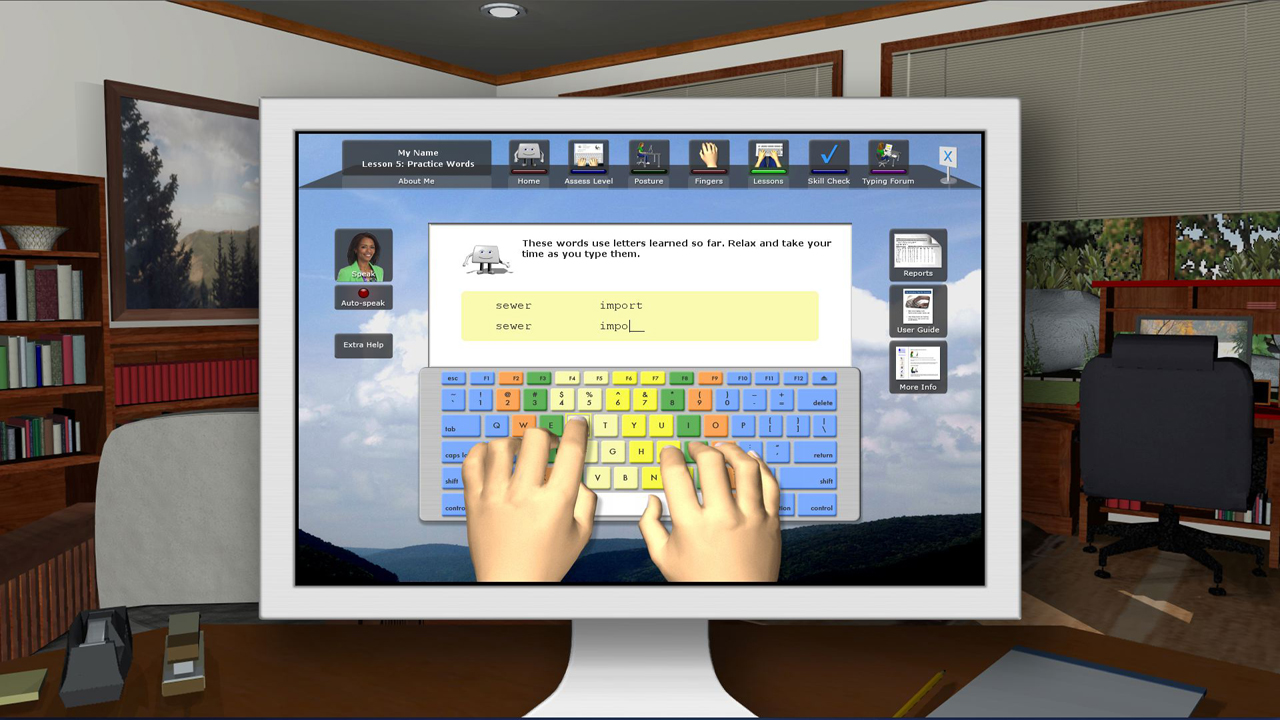 Screenshot of Mavis Beacon Teaches Typing: Version 8 (Windows