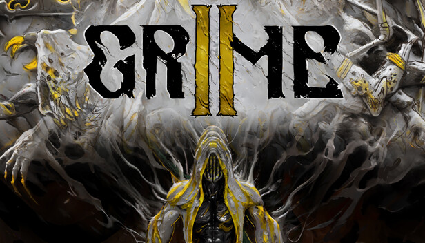 GRIME II key art showing the Formless protagonist in a surreal world of hands and organic shapes