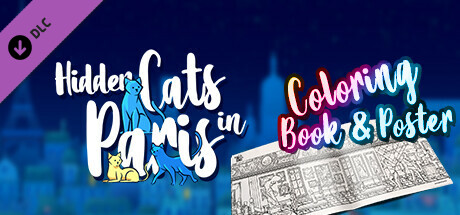 Hidden Cats in Paris - Printable PDF Coloring Book and Poster Steam header image