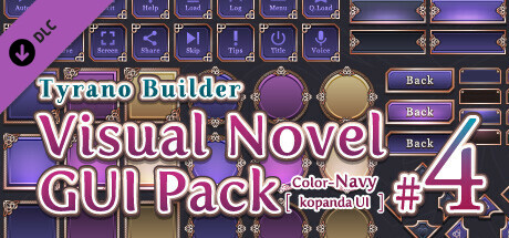 Tyrano Builder - Visual Novel GUI Pack #4 Color-Navy [kopanda UI] Steam header image