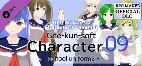 RPG Maker 3D Character Converter - Gee-kun-soft character 09 school uniform 3 Steam header image