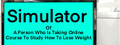 Simulator Of A Person Who Is Taking Online Course To Study How To Lose Weight