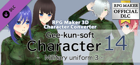 RPG Maker 3D Character Converter - Gee-kun-soft character 14 military uniform 3 Steam header image