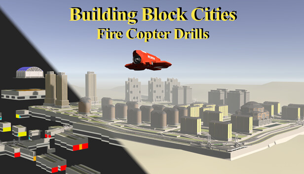 Building Block Cities - Fire Copter Drills Steam capsule image