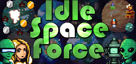 Idle Space Force: Retro Clicker Steam header image