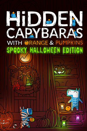 Hidden Capybaras with Orange and Pumpkins: Spooky Halloween Edition — обложка