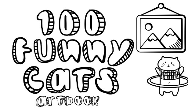100 Funny Cats - Artbook Steam capsule image