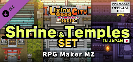 RPG Maker MZ - SERIALGAMES Living Good City Tileset - Shrine and Temples SET header image