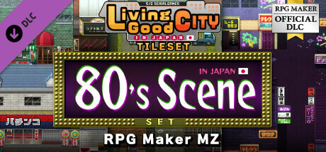 RPG Maker MZ - SERIALGAMES Living Good City Tileset - 80's Scene SET header image