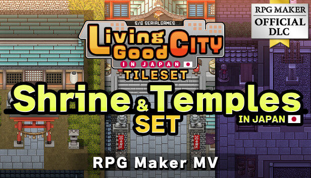 RPG Maker MV - SERIALGAMES Living Good City Tileset - Shrine and Temples SET Steam capsule image