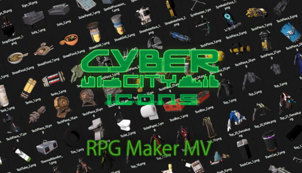 RPG Maker MV - CyberCity Icons Steam capsule image