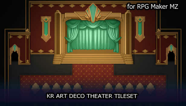 RPG Maker MZ - KR Art Deco Theater Tileset Steam capsule image