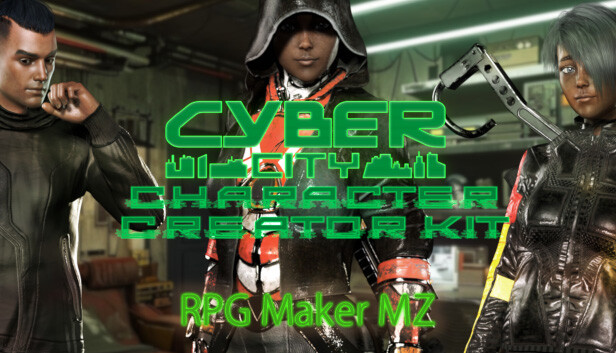 RPG Maker MZ - CyberCity Character Creator Kit Steam capsule image