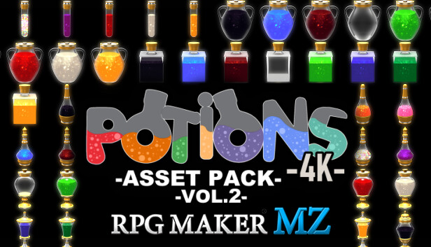 RPG Maker MZ - Potions Asset Pack 4K Vol 2 Steam capsule image